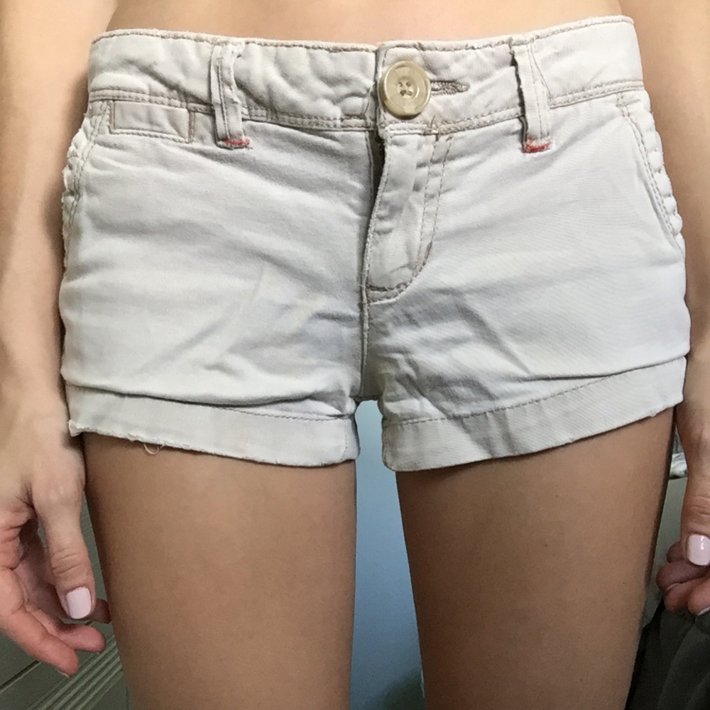 Washed out tan shorts